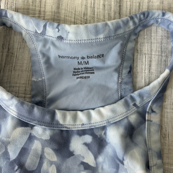 Sky Blue Floral Sports Bra. Only Worn Once - Picture 4 of 6